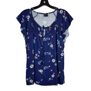 Mod Lusive Short Sleeve Blouse Women's Size Large